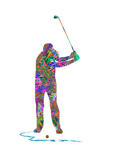高尔夫运动员的插图
