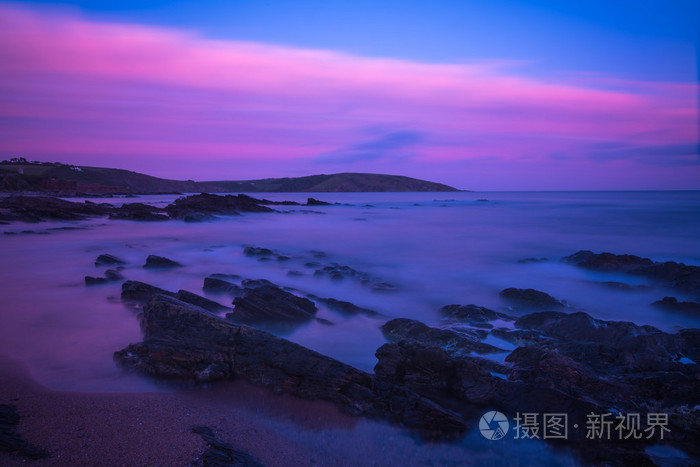 长时间曝光 bllured 海景黄昏