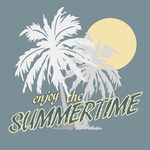 棕榈树和太阳 t 恤