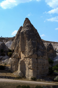 岩石地层的 capadocia，土耳其