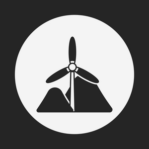 环保概念风能源图标