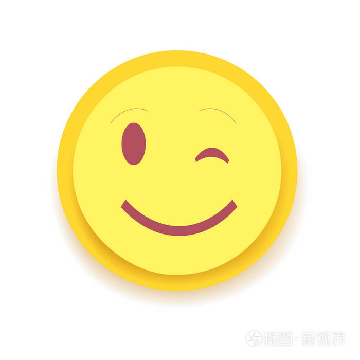emodji 图标.用于聊天,留言,网站的图释.孤立向量插图