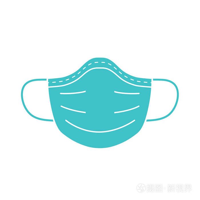 医用口罩矢量图标