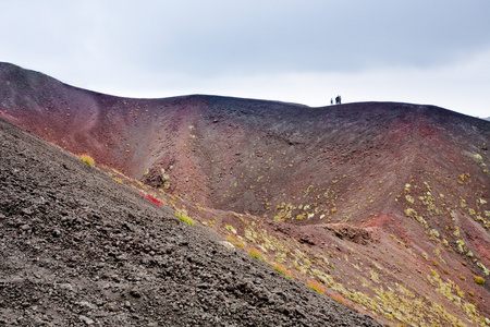 埃特纳火山口，西西里岛，意大利