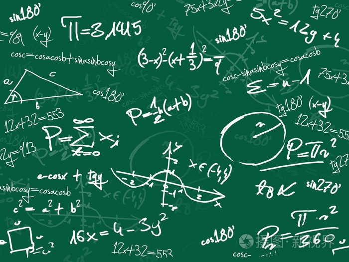 绿色数学学校黑板