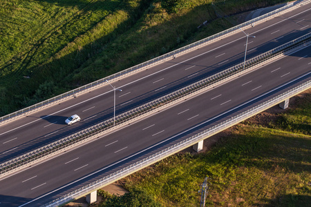 公路的鸟瞰图