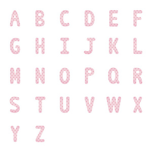 粉红色的心字母 letters2