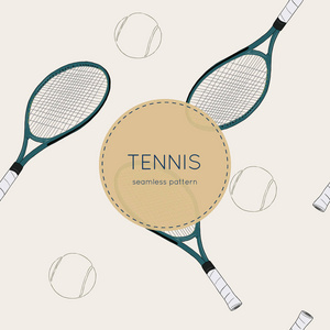 矢量图的绘图网球设置，无缝模式