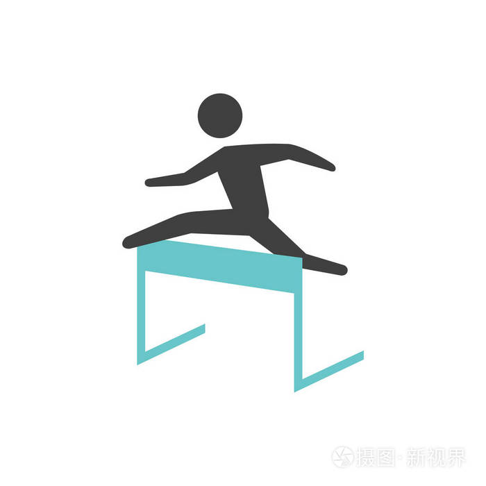 平面图标-跨栏跑