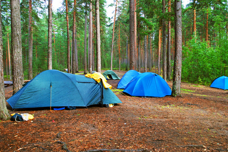 在野营帐篷