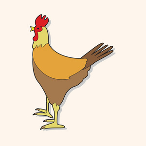 动物公鸡卡通主题元素