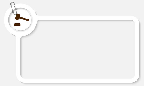 白框的文本和法律的图标