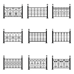 栅栏矢量图标集