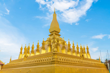 美丽的建筑在 Pha 那琅勃拉邦 万象 老挝