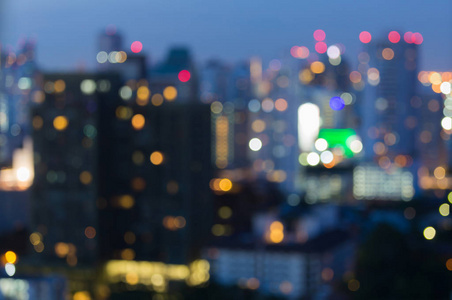 城市模糊散景光夜景黄昏图片