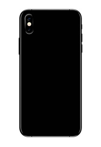 背面视图新手机双摄像头的矢量绘图孤立在白色背景上的 eps10 格式