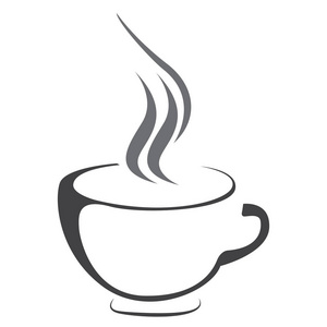 孤立的咖啡杯子徽标图片