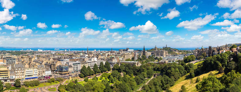 爱丁堡，苏格兰的全景视图