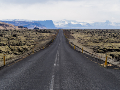 视图沿冰岛的四环路