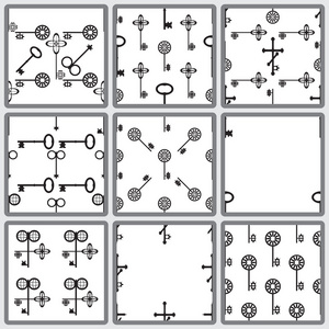 与旧钥匙图像的无缝模式集