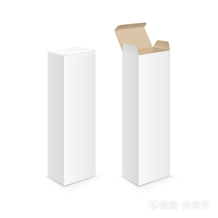 空白的白色包装包牙膏盒