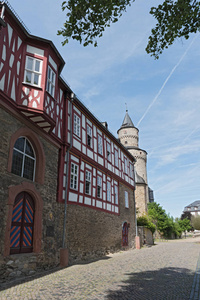 文艺复兴时期的城堡 Idstein 与巫婆塔