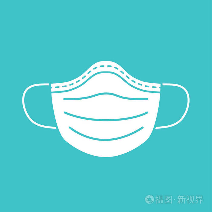医用口罩矢量图标