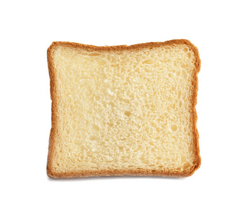 白色背景的烤面包片