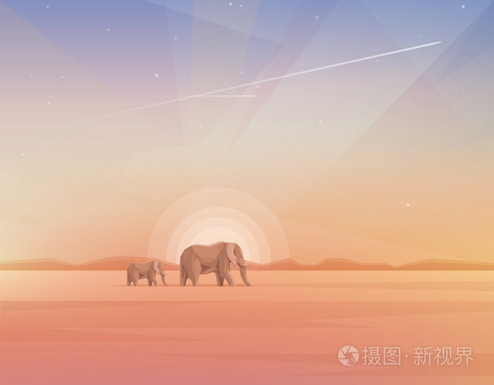 大象穿越沙漠