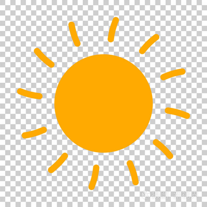太阳图标矢量图.太阳射线符号