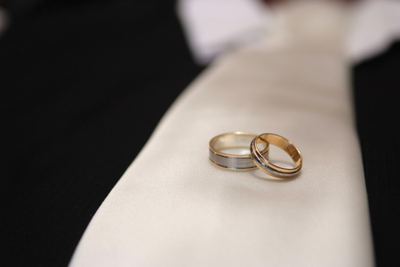 新娘和新郎的结婚戒指图片