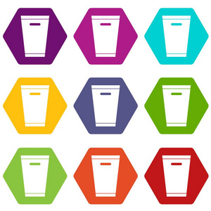 垃圾桶图标设置颜色六面体