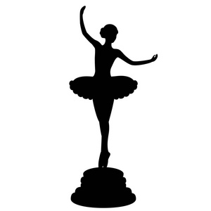 芭蕾舞女演员 Silhouette.Statuette。的