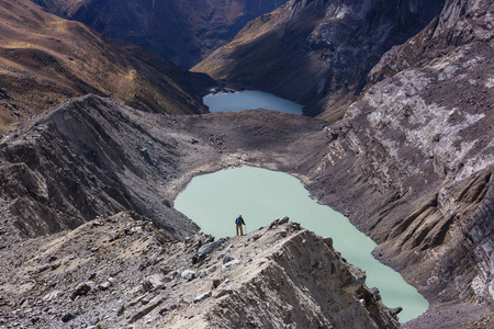 徒步旅行在科迪勒拉山系的场景