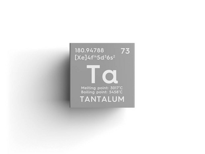 钽。过渡金属。门捷列夫元素周期表中的化学成分