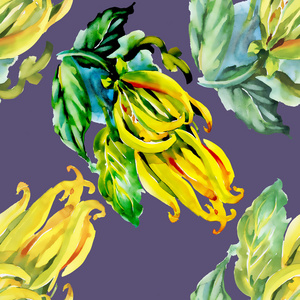 无缝的热带花卉图案