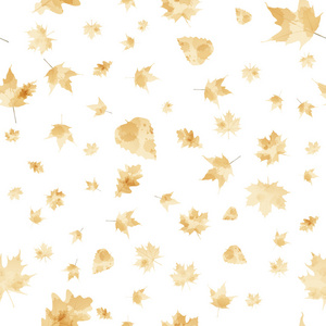无缝模式的秋天的树叶