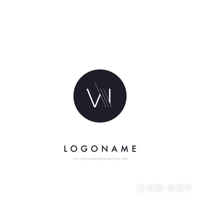 线切割字母标志 vi