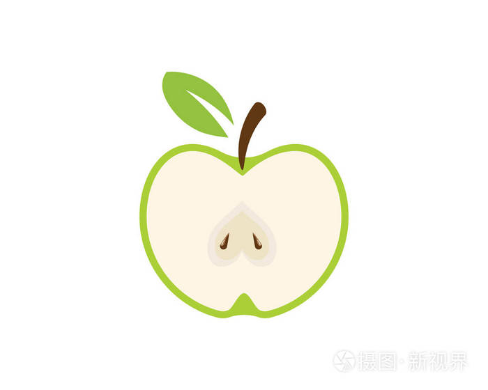 苹果矢量插图设计符号