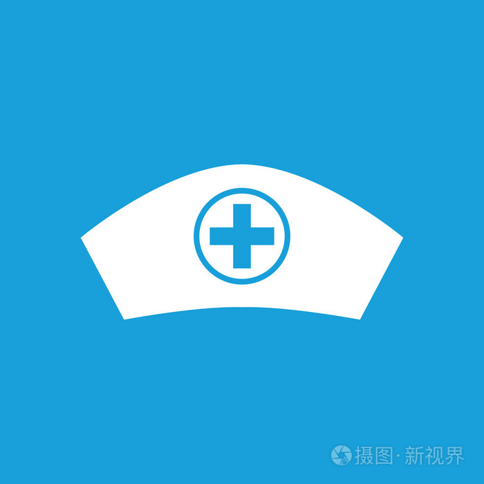 护士帽图标白色