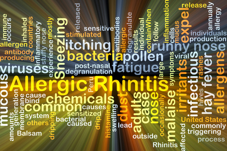 变应性鼻炎背景概念发光图片