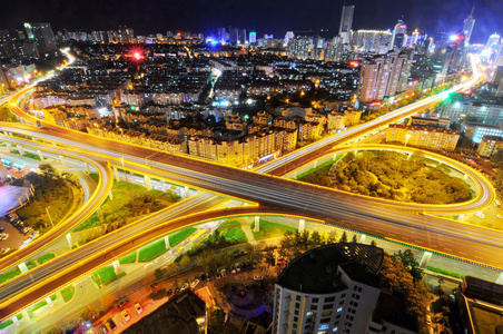 青岛市的夜景