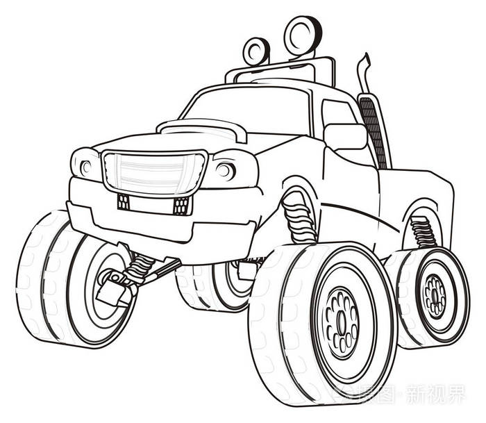着色大脚车