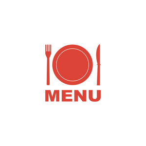 菜单与餐具标志