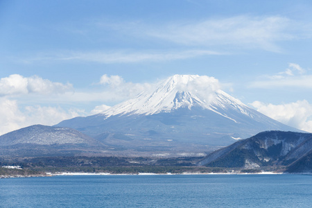 湖本栖湖与山富士