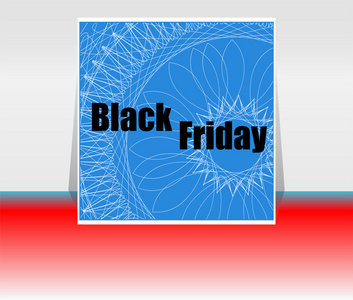 黑色星期五销售题字设计模板。黑色星期五的旗帜。矢量图