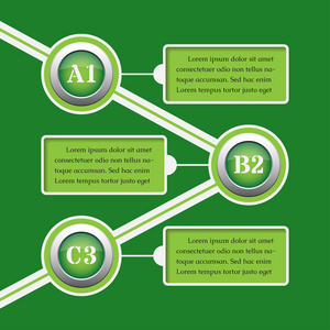 绿色的信息图表横幅设计模板