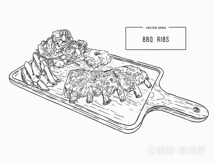 烤排骨的插图
