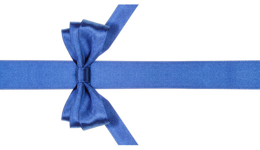对称蓝色领结和垂直切割带