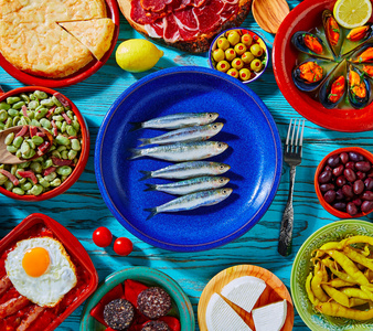 从西班牙小吃搭配地中海食物图片